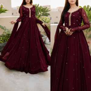 Embellished Chiffon Maxi 3-Piece Suit