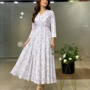 beautiful flroal printed long maxi