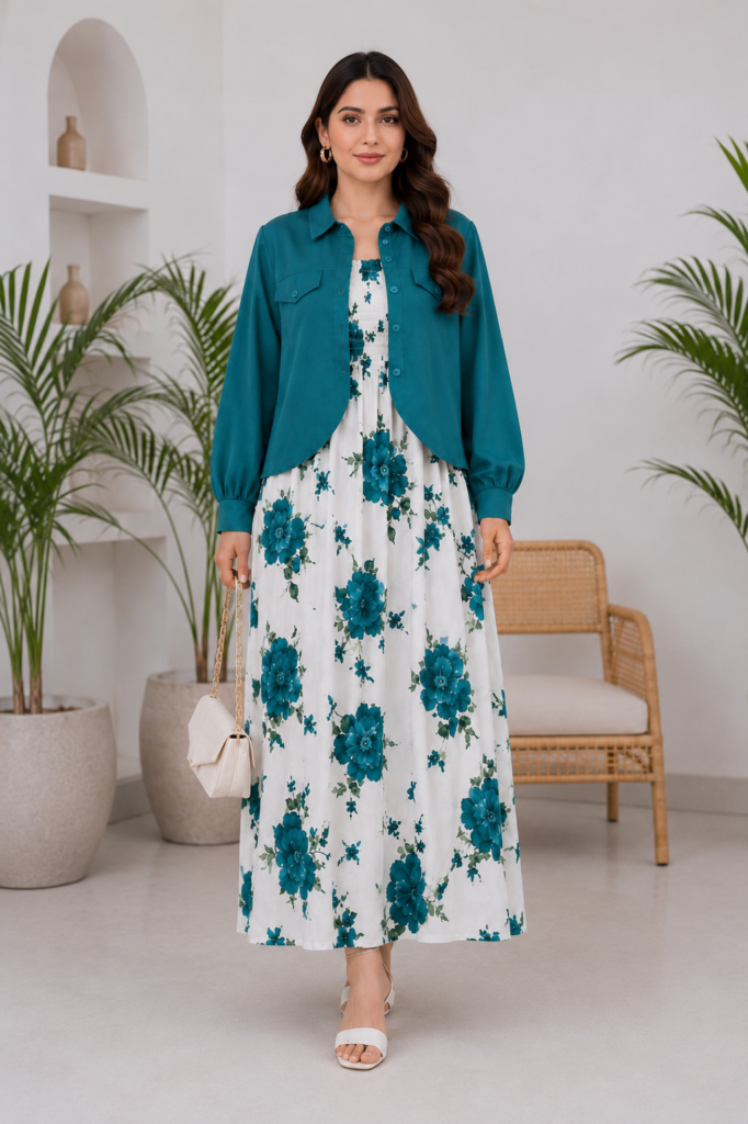 Smokey Floral Koti Maxi
