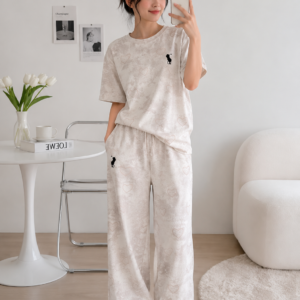 Heart Textured Horse Logo Tracksuit