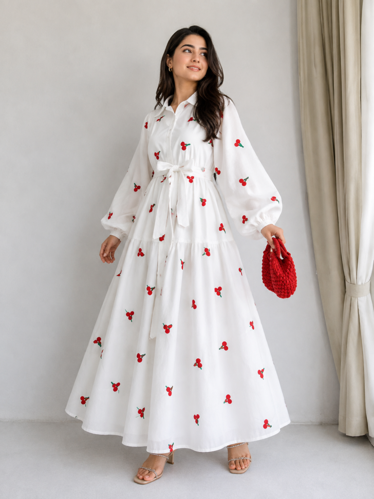 Printed Crepe Silk Maxi Dress